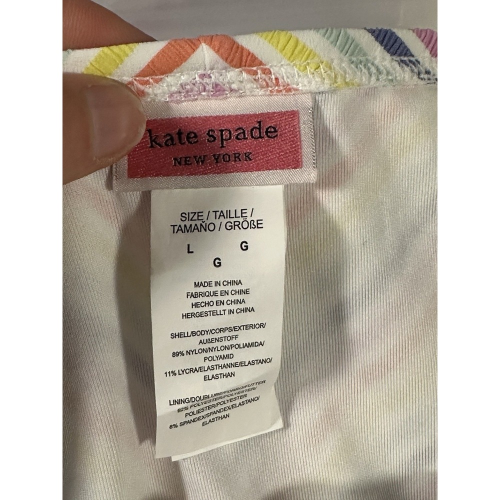 Kate Spade, Women's Seersucker Rainbow Bikini, Size Large - Picture 5 of 6